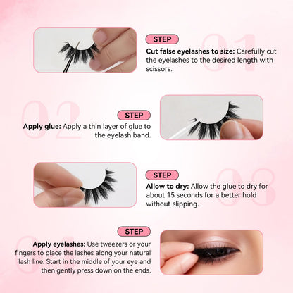 uCoolMe Lash Glue White - Fast-Dry, Latex-Free Adhesive for Strip Lashes