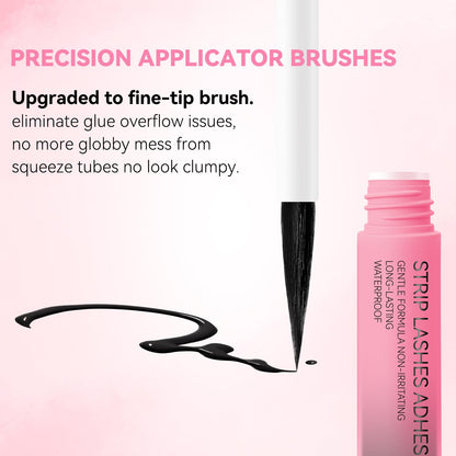 UCOOLME Lash Glue Black – 15-Second Hold, Latex-Free, Leak-Proof Cap for Strip Lashes