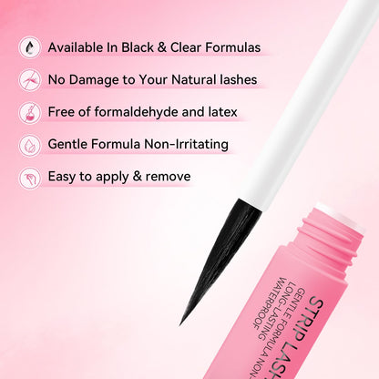 UCOOLME Lash Glue Black – 15-Second Hold, Latex-Free, Leak-Proof Cap for Strip Lashes