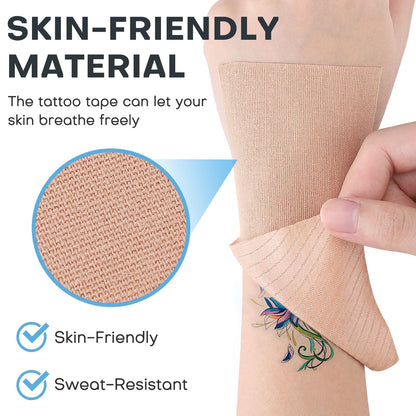 Udefineit Tattoo Cover Up Tape – 2 Rolls, 3-Inch Wide, 16.4 ft Each, Light Tan