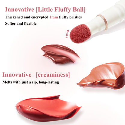 Ueuiu Liquid Lipstick + Cushion Foundation in Pomegranate – Hydrating, Long-Lasting Lip Color