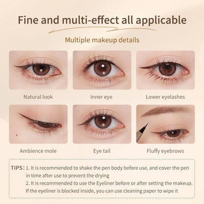Ueuiu Judy Doll Liquid Eyeliner – Ultra-Fine Tip, Waterproof & Longwear (#04 Gray Brown Upgrade)