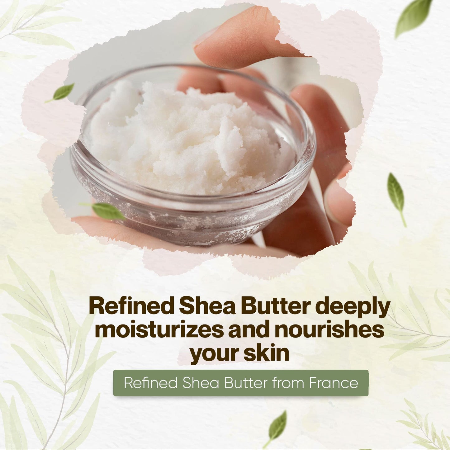 uh*Roh*Muh Refined Shea Butter from France 16 oz – Odorless & Smooth Texture – Cosmetic Grade for Skincare, Hair Care, Soap Making, Lotions & DIY Formulations