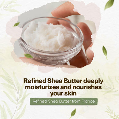 uh*Roh*Muh Refined Shea Butter from France 16 oz – Odorless & Smooth Texture – Cosmetic Grade for Skincare, Hair Care, Soap Making, Lotions & DIY Formulations
