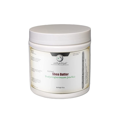 uh*Roh*Muh Refined Shea Butter from France 16 oz – Odorless & Smooth Texture – Cosmetic Grade for Skincare, Hair Care, Soap Making, Lotions & DIY Formulations