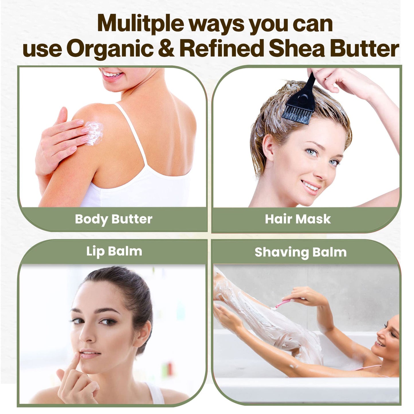 Organic Refined Shea Butter – Unscented & Smooth Texture – Premium Cosmetic Grade Shea Butter for Skincare, Hair Care, Soap Making, Lotions, Balms & DIY Formulations | France