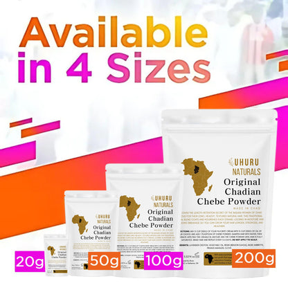 Uhuru Naturals ChadianChebe Hair Powder (100 g) | Authentic Chad Chebe for Moisture & Strength