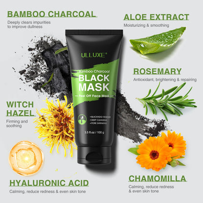ulluxe Blackhead Remover Mask Kit – Charcoal Peel Off Mask for Pores