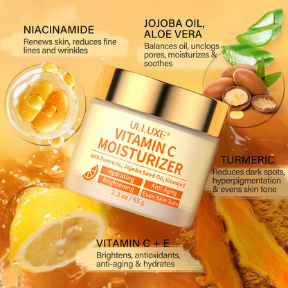 ulluxe Vitamin C Face Moisturizer – Brightening & Anti-Aging Cream with Turmeric