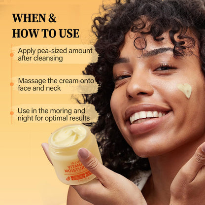 ulluxe Vitamin C Face Moisturizer – Brightening & Anti-Aging Cream with Turmeric