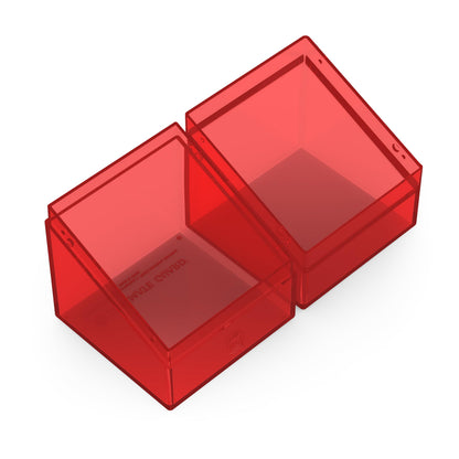Ultimate Guard Boulder 100+ Clear Deck Case – Ruby, Secure Storage for 100 Double-Sleeved Cards