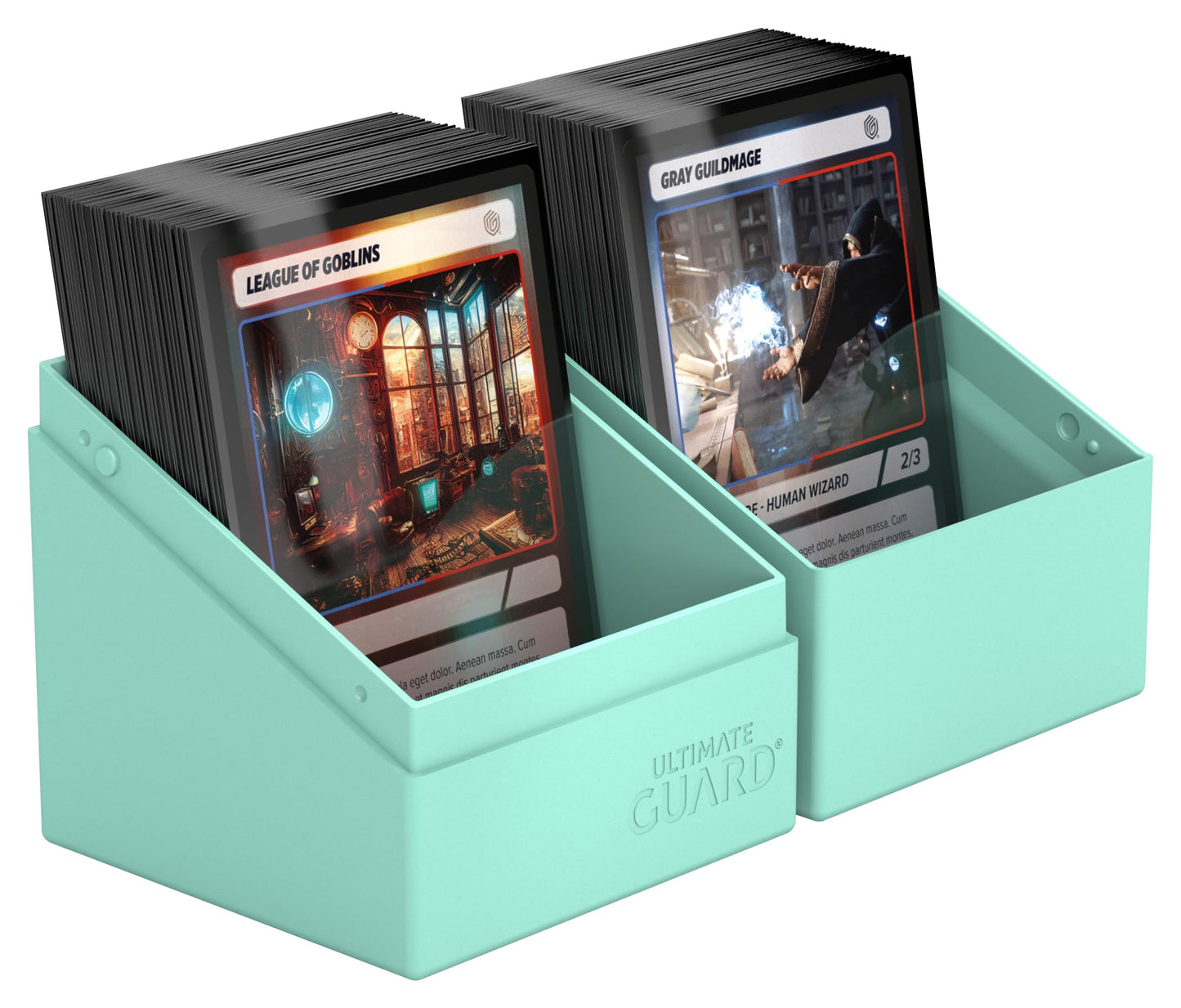 Ultimate Guard Boulder Solid 100+ Deck Case – Mint Green, Secure Card Storage (No Transparency)