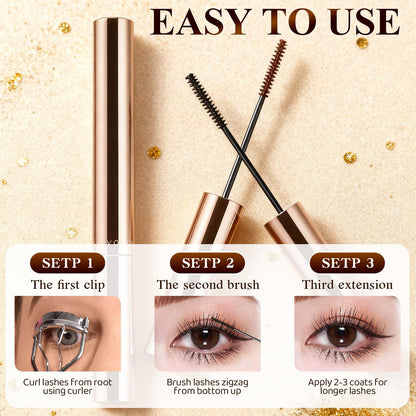Ultra-Fine Lengthening Waterproof Mascara – Quick-Dry, Smudge-Proof, 24‑Hour Lift for Tiny & Lower Lashes