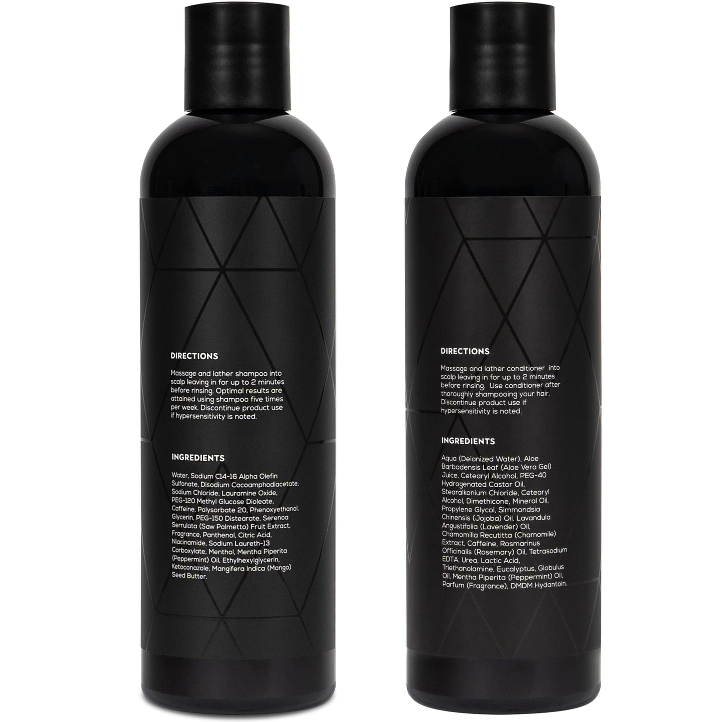 Ultrax Labs Hair Surge Shampoo + Hair Solaye Conditioner Bundle – Thickens Hair, Reduces Breakage, Supports Growth (8 fl oz Each) | For Men & Women