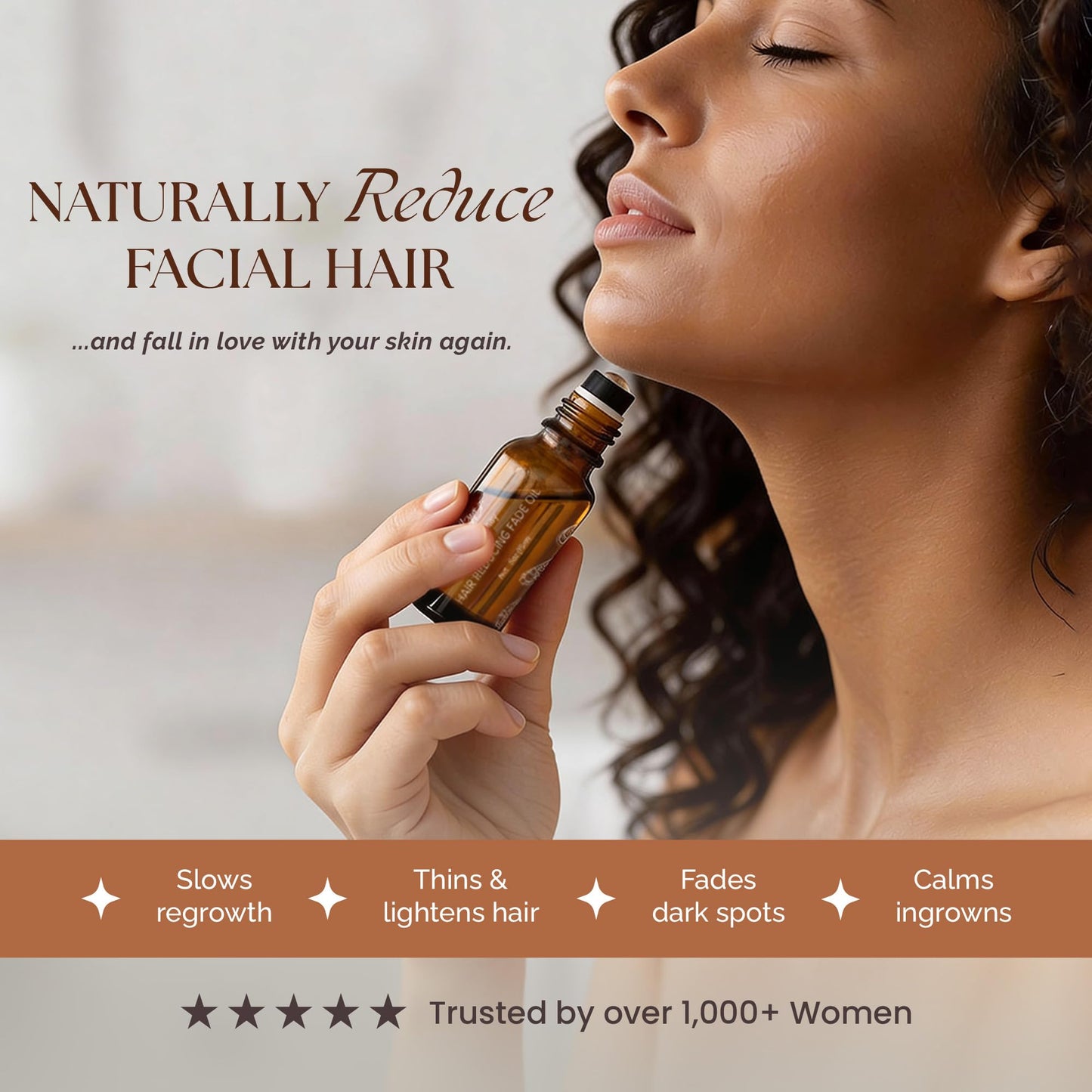 Umber By J. Lenay Hair Reducing Fade Oil - Sentive Strength for Sensitive Skin | Hair Growth Inhibitor Serum 15ml