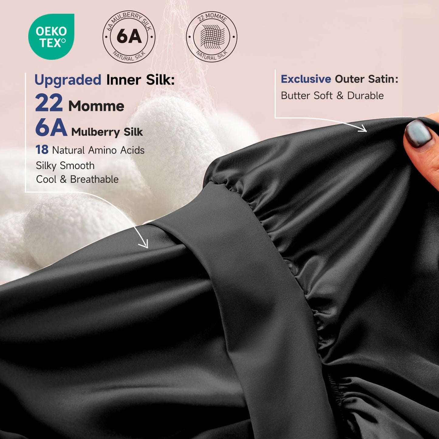 Umisleep Silk Bonnet for Sleeping Women | 22 Momme Mulberry Silk