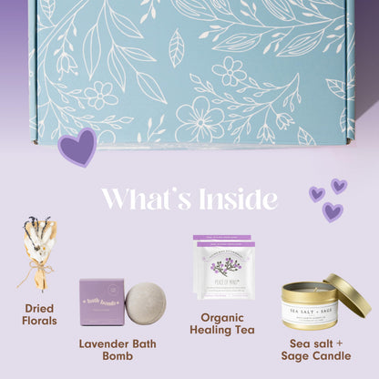 Unboxme Gifts Mini Lavender Spa Gift Set | Relaxation Gift Basket