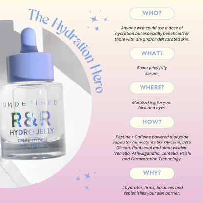 Undefined Beauty R&R Hydro Jelly Serum – Peptides, HA & Ashwagandha