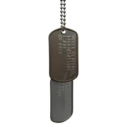 'UNGER CLIFFORD' US Military Dog Tags Necklace Pendant Gaming Collector Inspired