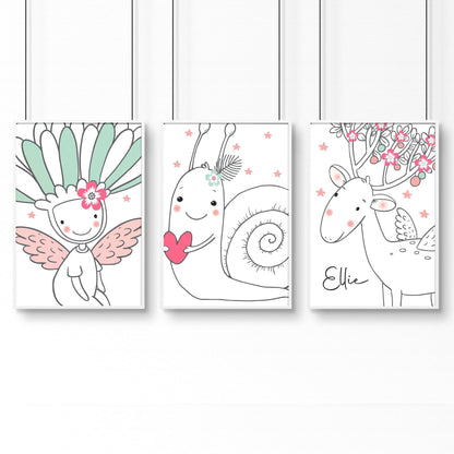 Unicorn name Wall art for Nursery
