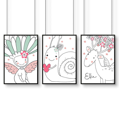 Unicorn name Wall art for Nursery