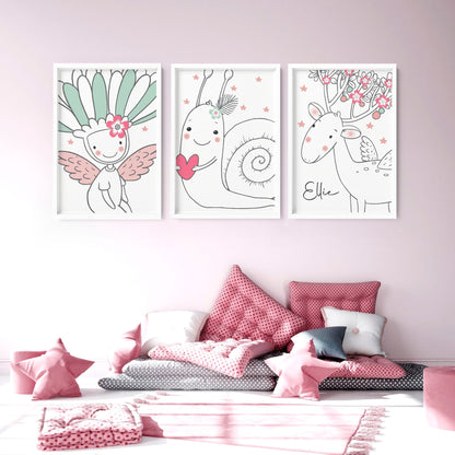 Unicorn name Wall art for Nursery