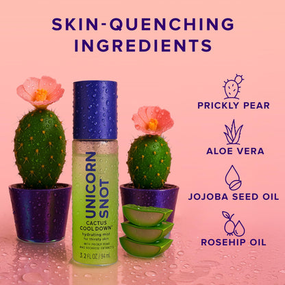 Unicorn Snot Cactus Cool Down After Sun – Hydrating Mist, Primer & Blue Light Shield