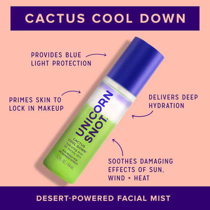 Unicorn Snot Cactus Cool Down After Sun – Hydrating Mist, Primer & Blue Light Shield