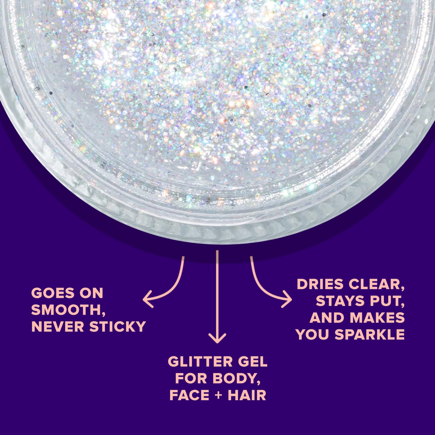 UNICORN SNOT Holographic Glitter Gel — Silver Disco, 1.7 oz (Vegan & Cruelty-Free)