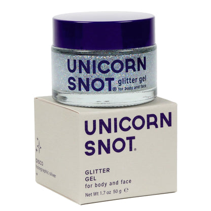 UNICORN SNOT Holographic Glitter Gel — Silver Disco, 1.7 oz (Vegan & Cruelty-Free)