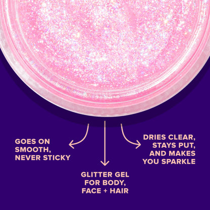 UNICORN SNOT Holographic Glitter Gel – 1.7 oz Pink Flamingo, Vegan & Cruelty-Free