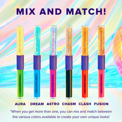UNICORN SNOT Quiet Riot Glitter Lip Duo | 2-in-1 Matte Lipstick & Plastic-Free Glitter (Chasm) – 0.15oz Lipstick + 0.16oz Gloss
