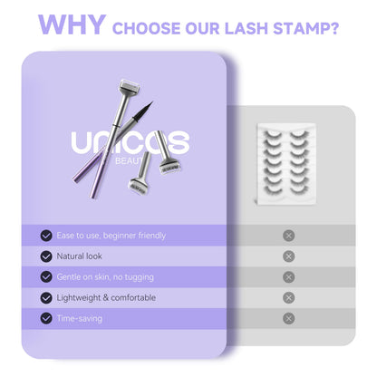 Unicos 2-in-1 Lower Lash Stamp & Ultra-Fine Eyeliner Pen – Waterproof, Smudge-Proof, Natural Look | Gifts for Her