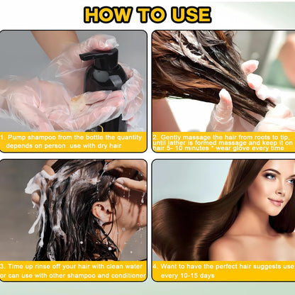 UniNestia Chestnut Brown Hair Dye Shampoo 3-in-1 – Quick Semi-Permanent Gray Coverage