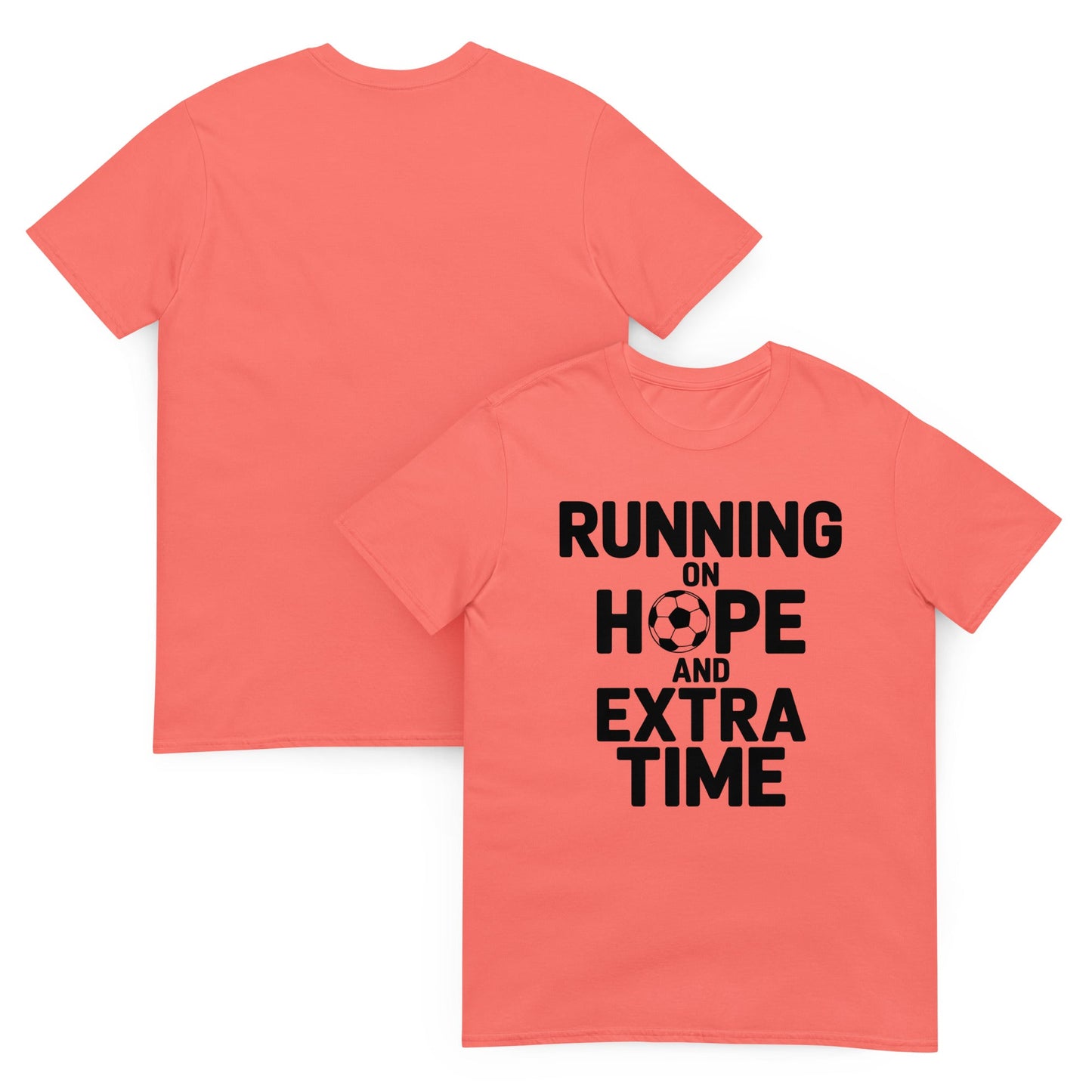 Running on Hope and Extra Time Football Fan T-Shirt | Softstyle Cotton Matchday Tee