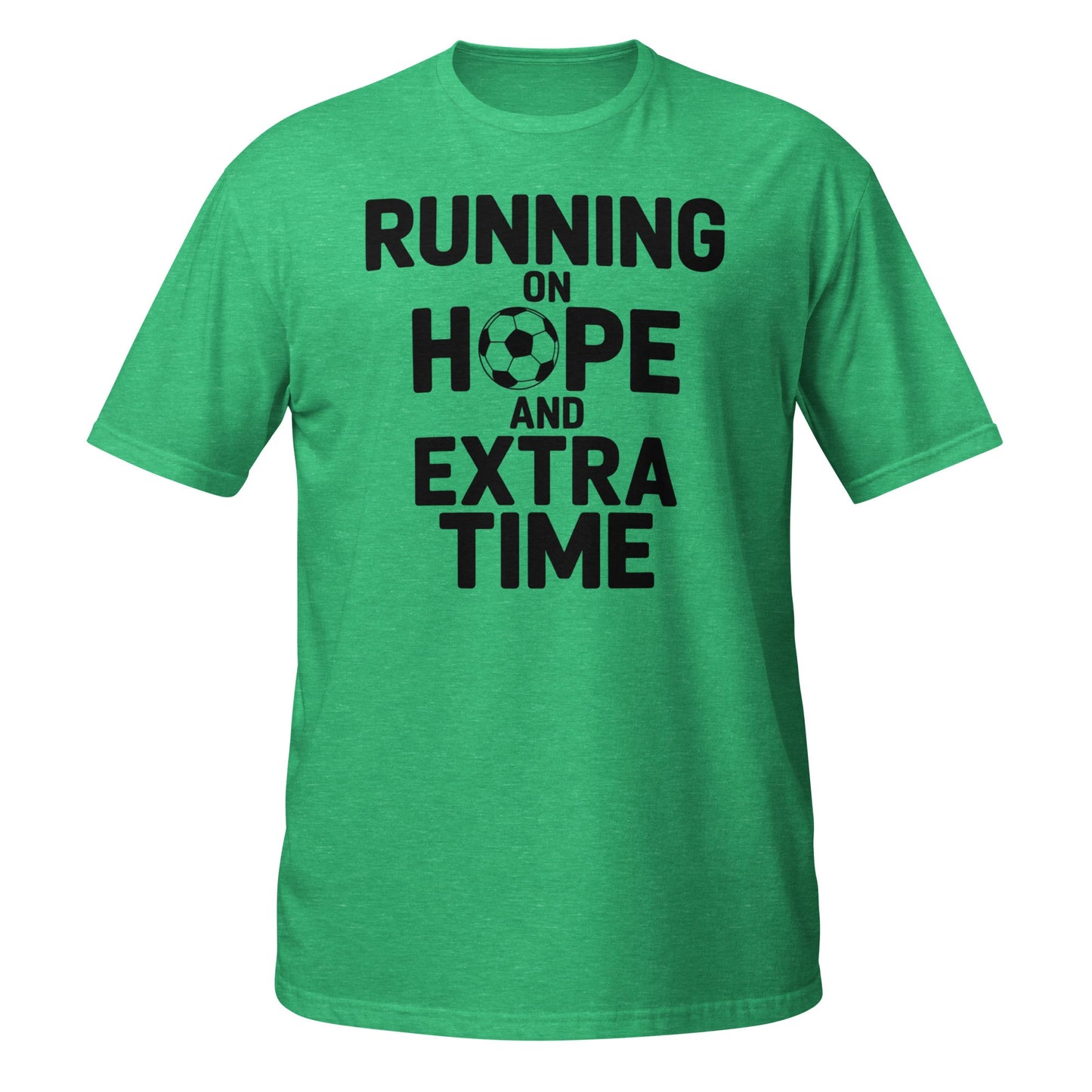 Running on Hope and Extra Time Football Fan T-Shirt | Softstyle Cotton Matchday Tee