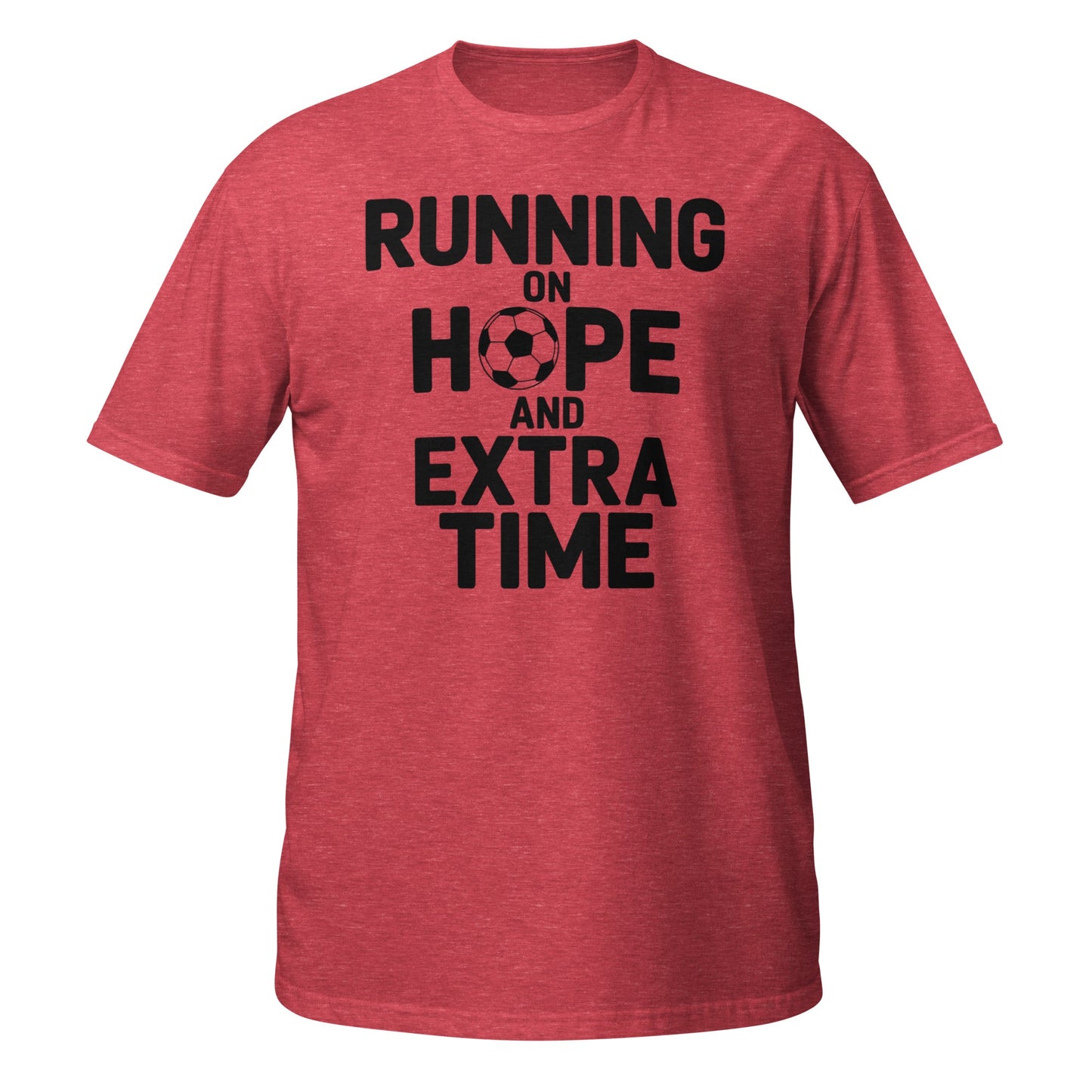 Running on Hope and Extra Time Football Fan T-Shirt | Softstyle Cotton Matchday Tee