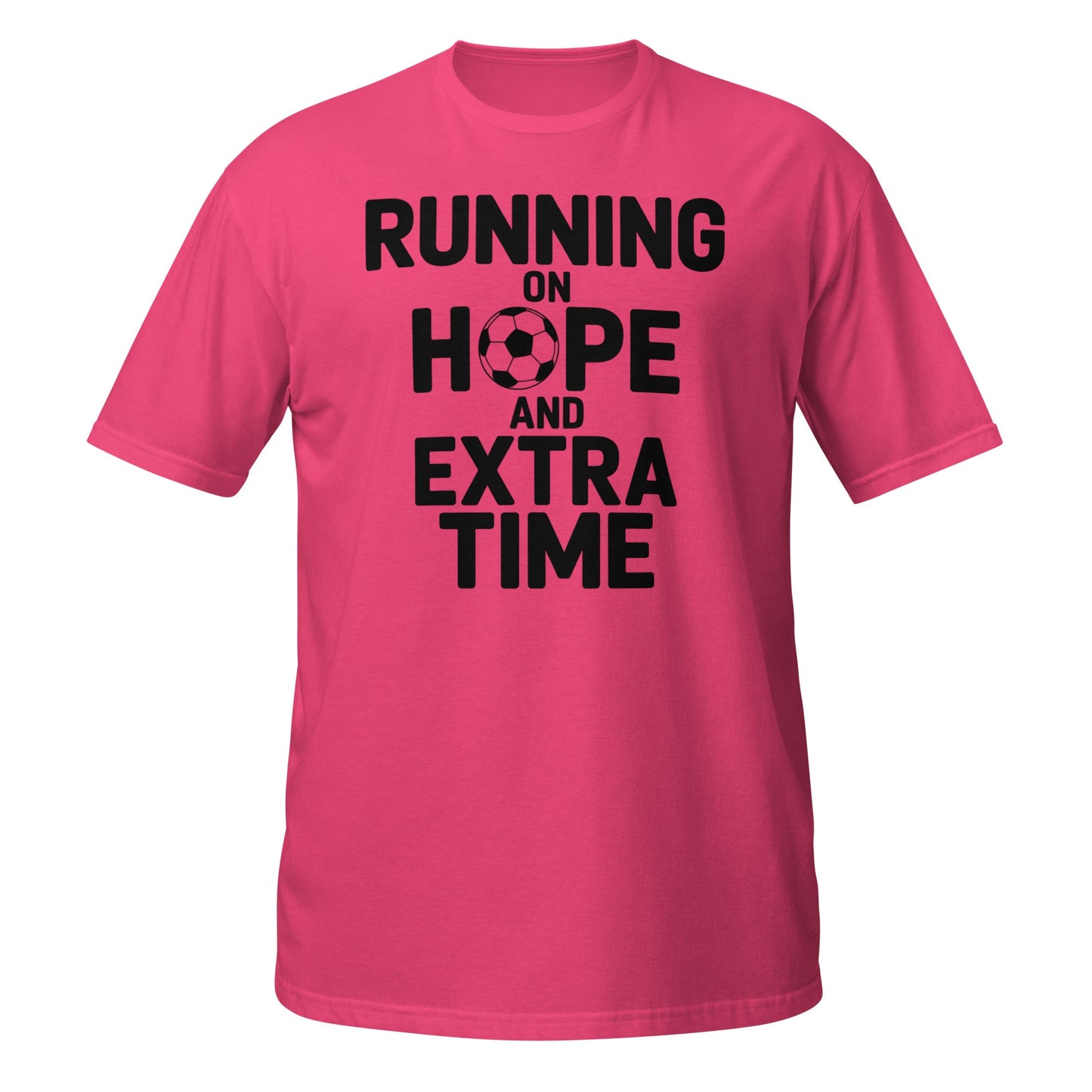 Running on Hope and Extra Time Football Fan T-Shirt | Softstyle Cotton Matchday Tee