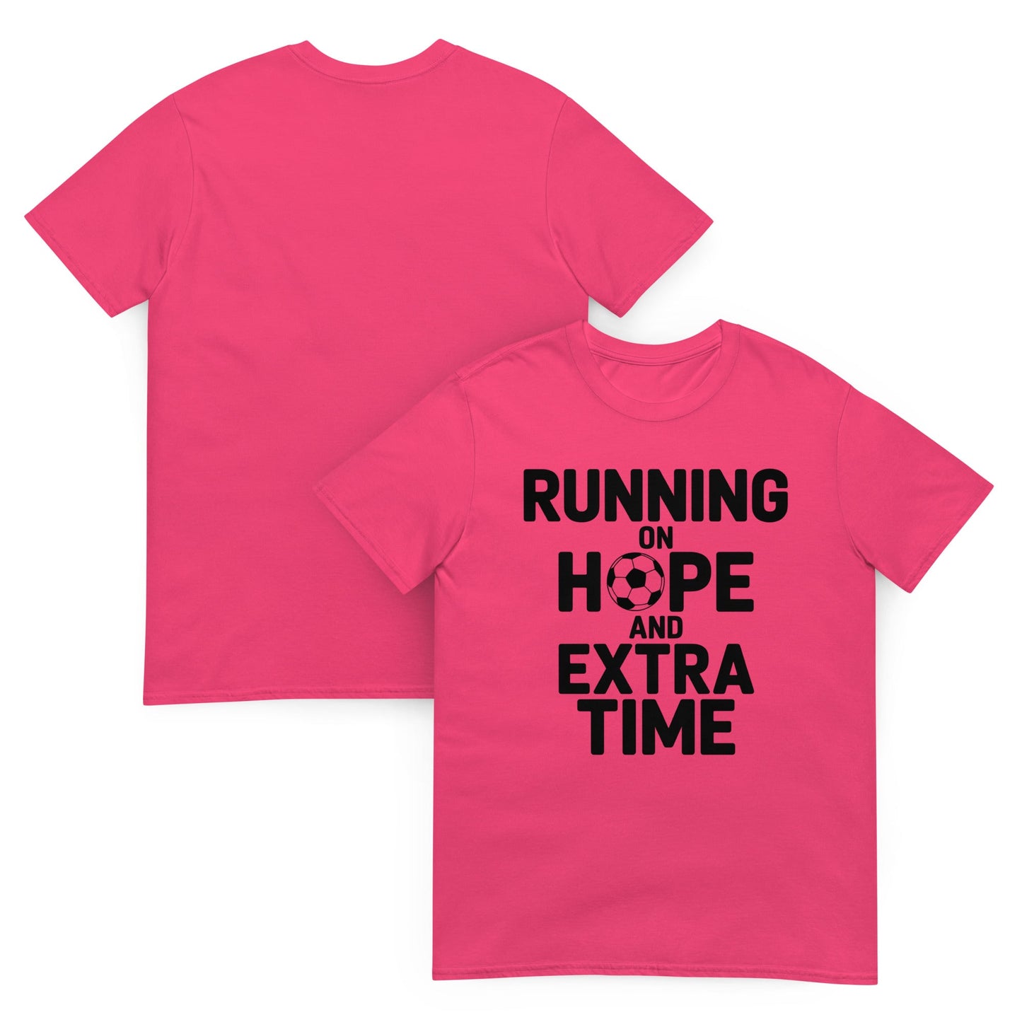 Running on Hope and Extra Time Football Fan T-Shirt | Softstyle Cotton Matchday Tee