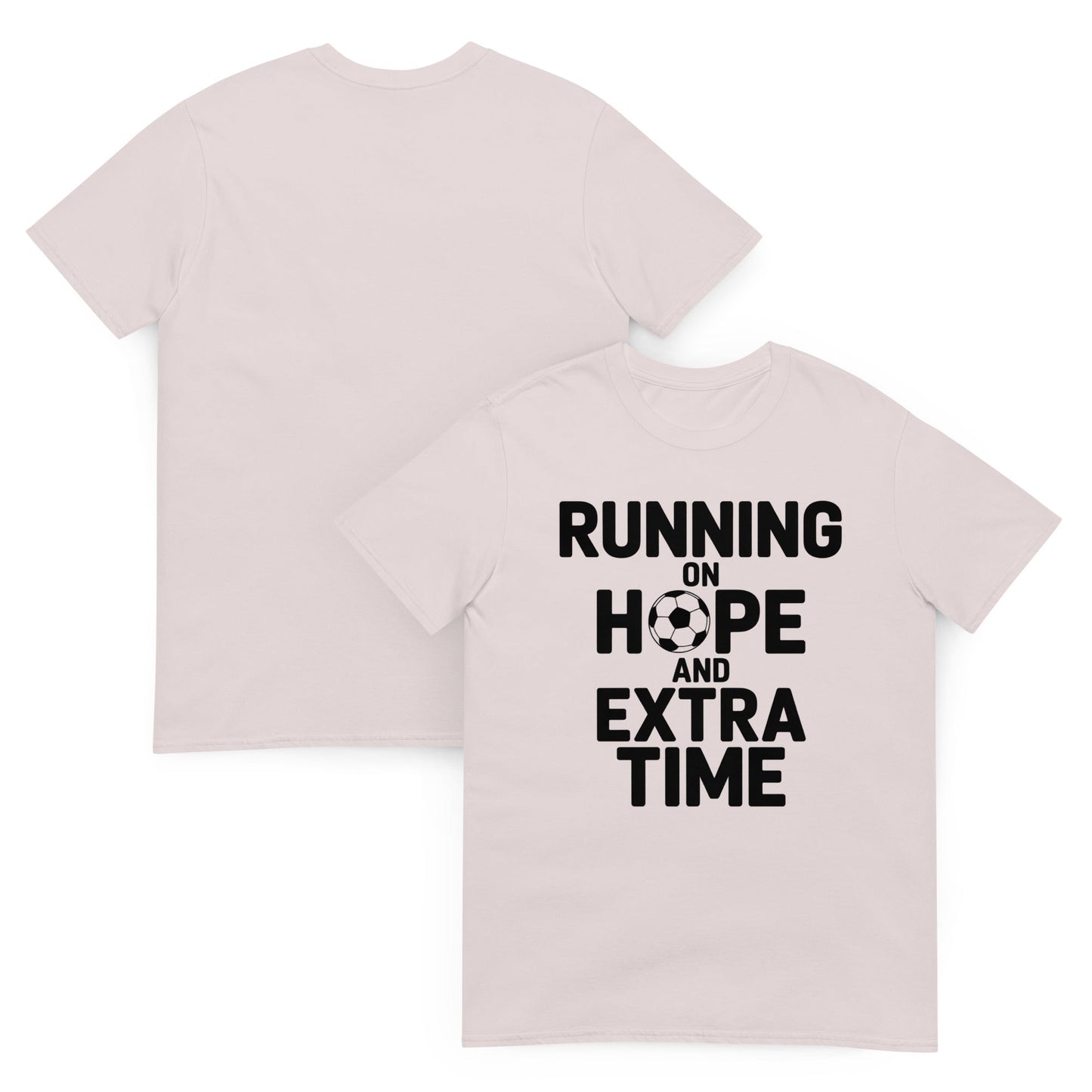 Running on Hope and Extra Time Football Fan T-Shirt | Softstyle Cotton Matchday Tee