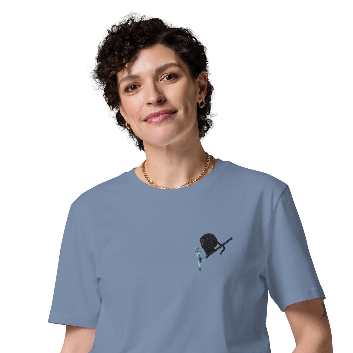 The Artist Monkey Organic Cotton Embroidered T-Shirt
