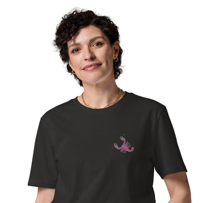 Scorpion Knittin' Up In The Wild Organic Cotton Embroidered T-Shirt