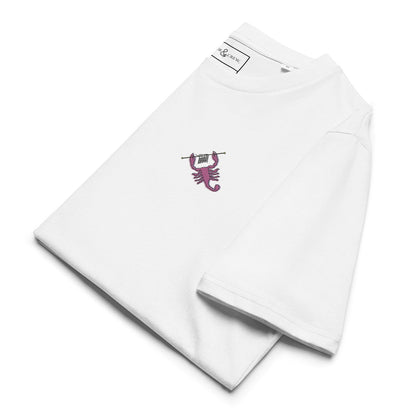 Scorpion Knittin' Up In The Wild Organic Cotton Embroidered T-Shirt