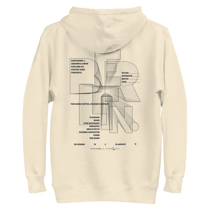 GUSTATORY Berlin Coffee Scene Cotton Blend Embroidered Hoodie