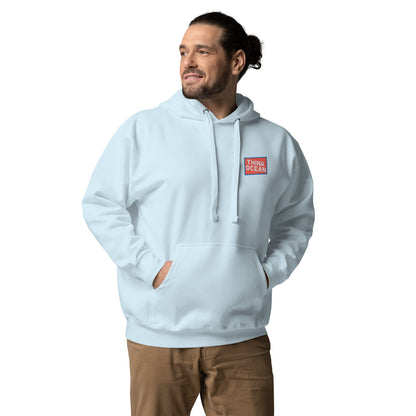 Think Ocean Whale Pixel Art Cotton Blend Hoodie