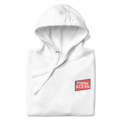 Think Ocean Fish Pixel Art Cotton Blend Hoodie