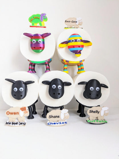 Universal fitting black sheep spare toilet roll holder .