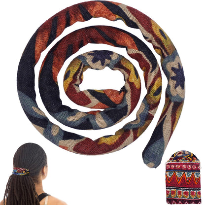 Universal Spiral Lock Hair Tie – Bendable Dreadlock Accessory for Thick Hair (Secret Garden)