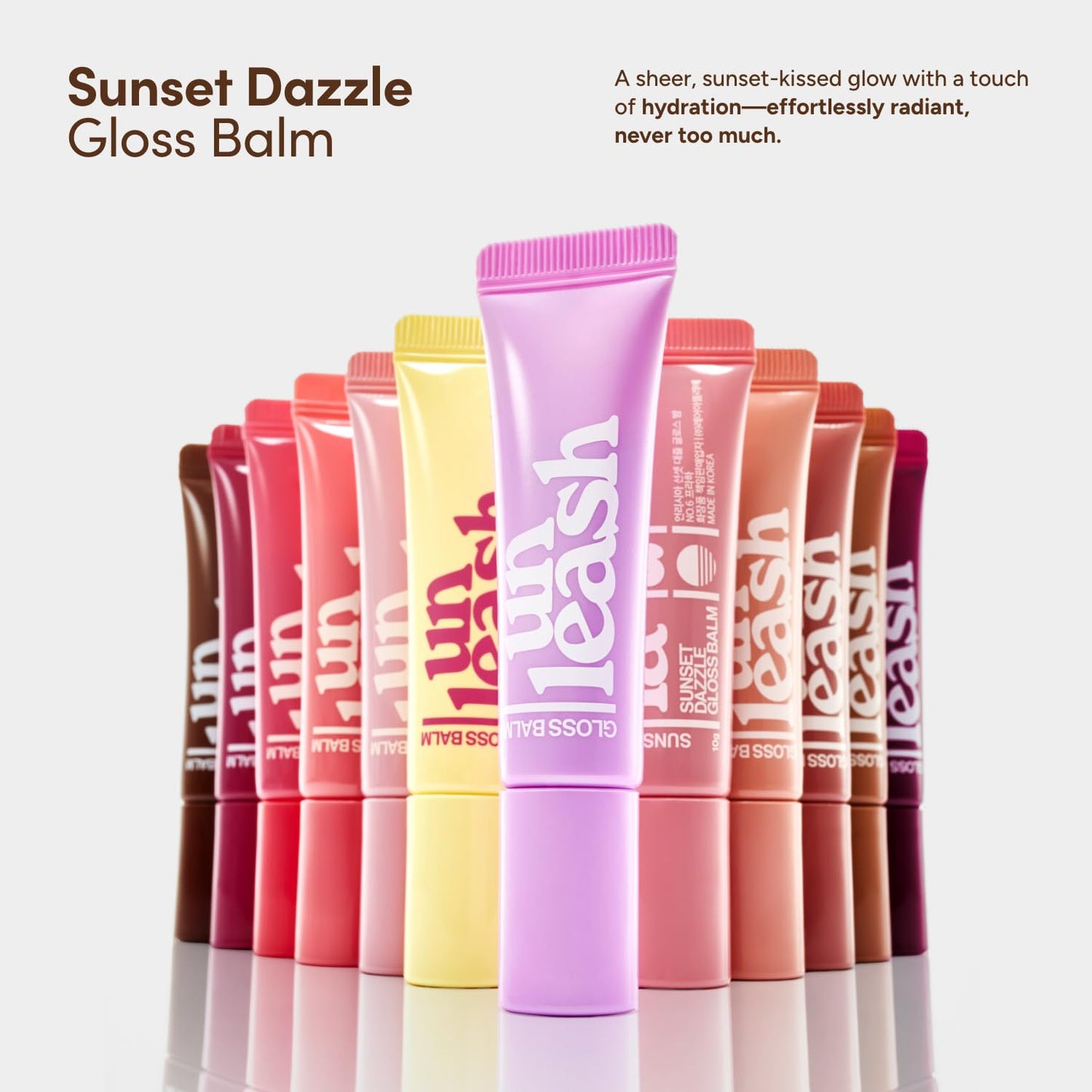 UNLEASHIA Sunset Dazzle Gloss Balm No.3 Ibiza – Hydrating Lip Gloss