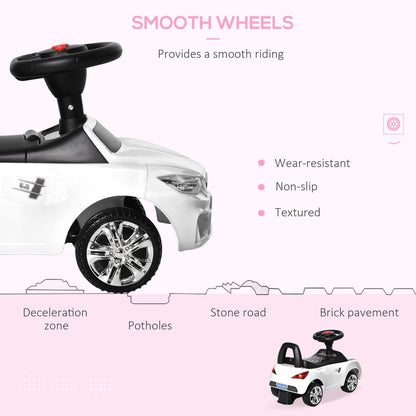 Stylish Red Ride-On Car for Baby & Toddler | Foot to Floor | Anti-Overturning | Under-Seat Storage